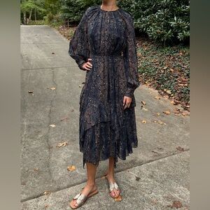 Ulla Johnson Silk Midi dress size 6